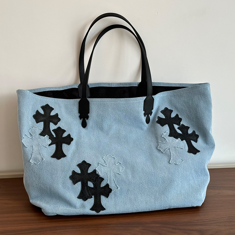 Chrome Hearts Bag Chrome Hearts Canvas Denim Cross Tote Bag #388261 | Nigo Office