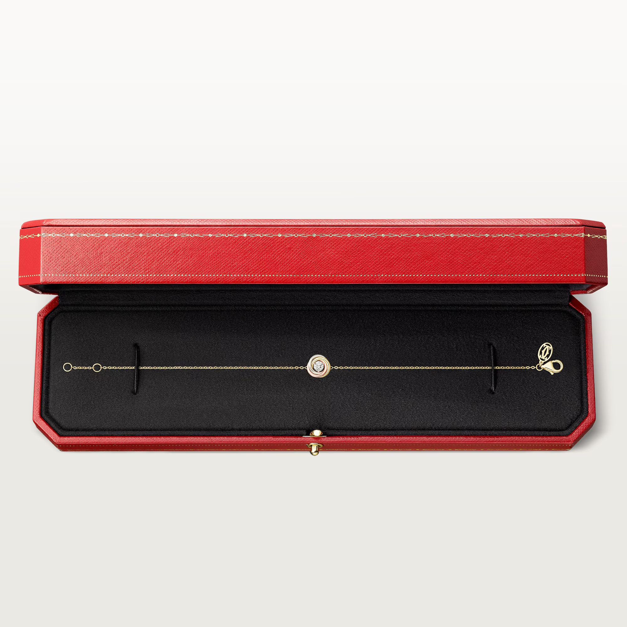 Carty Three Circles Bracelet, Three Tone, 1  Moissanite