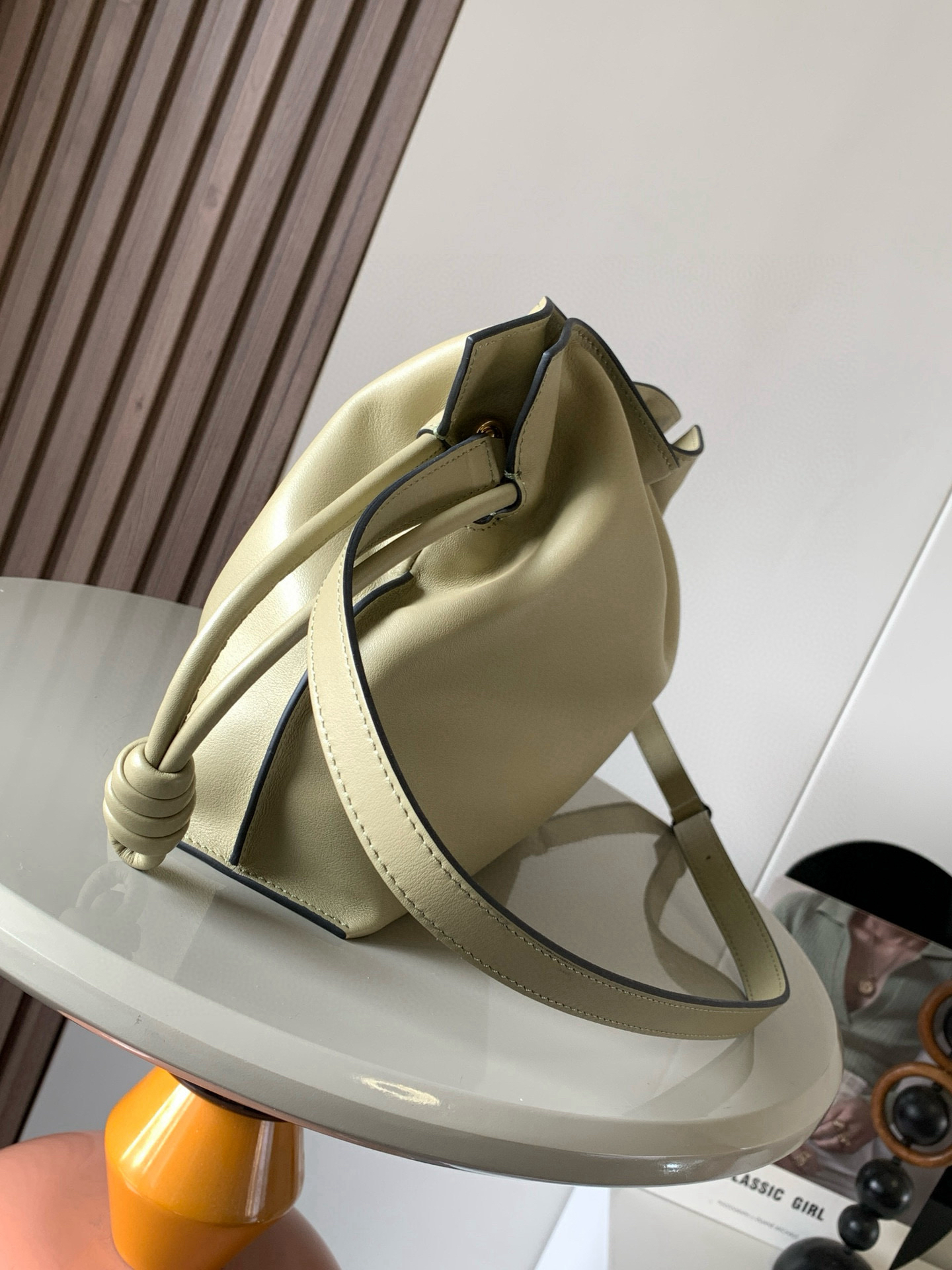 [TOP] LOEWE Flamenco Bag Cowhide Leather 30x24.5x10.5cm - Green