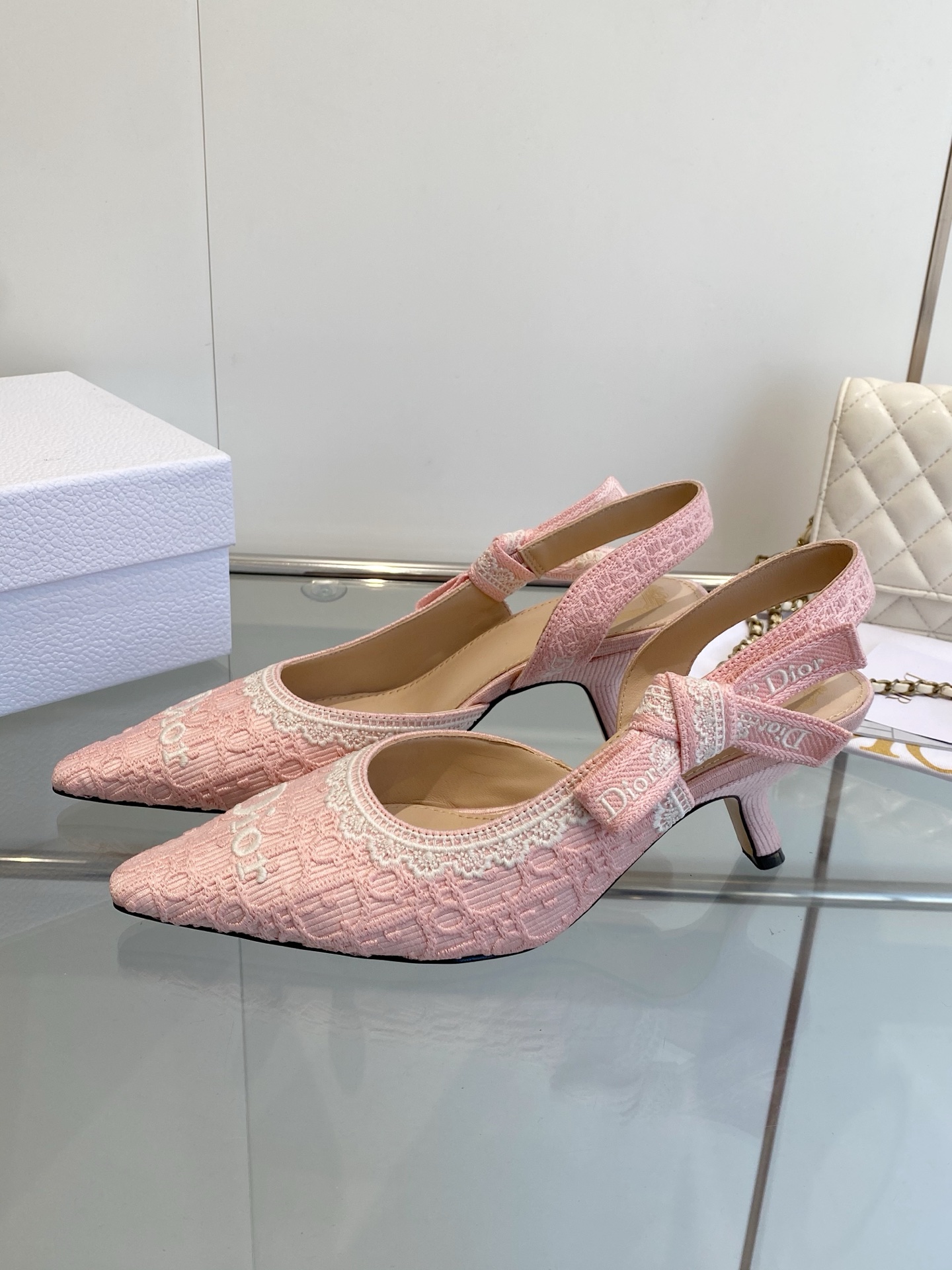 [TOP] Christian Dior 6cm Heels Mules - Pink - 711 Luxury