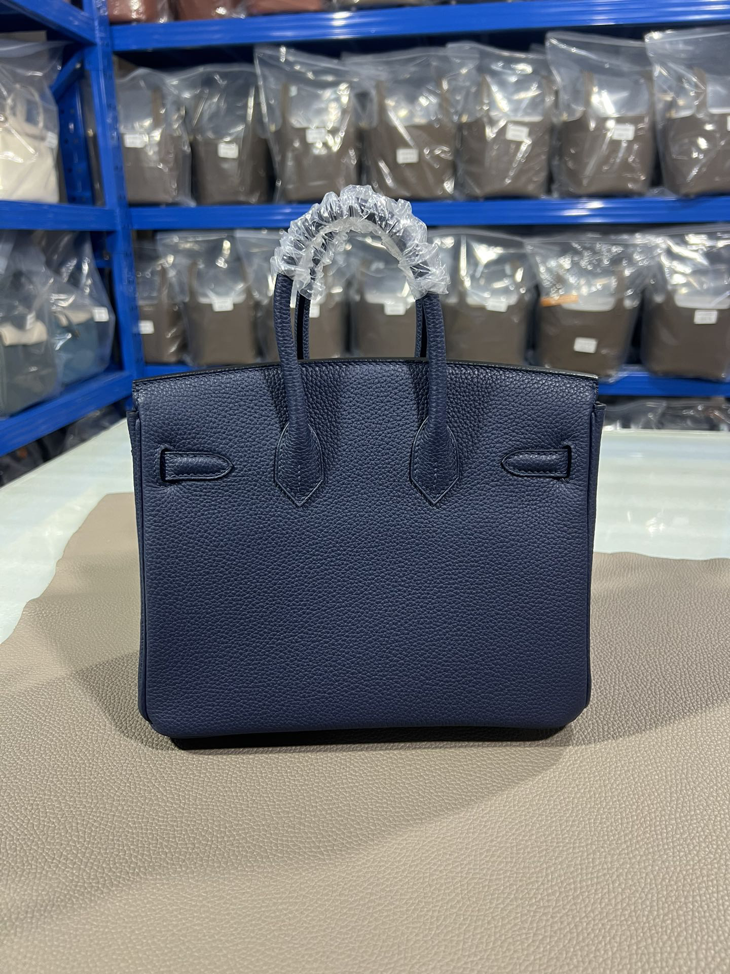 [TOP] HERMES Birkin Togo Leather 25cm - Bleu Indigo & SHW