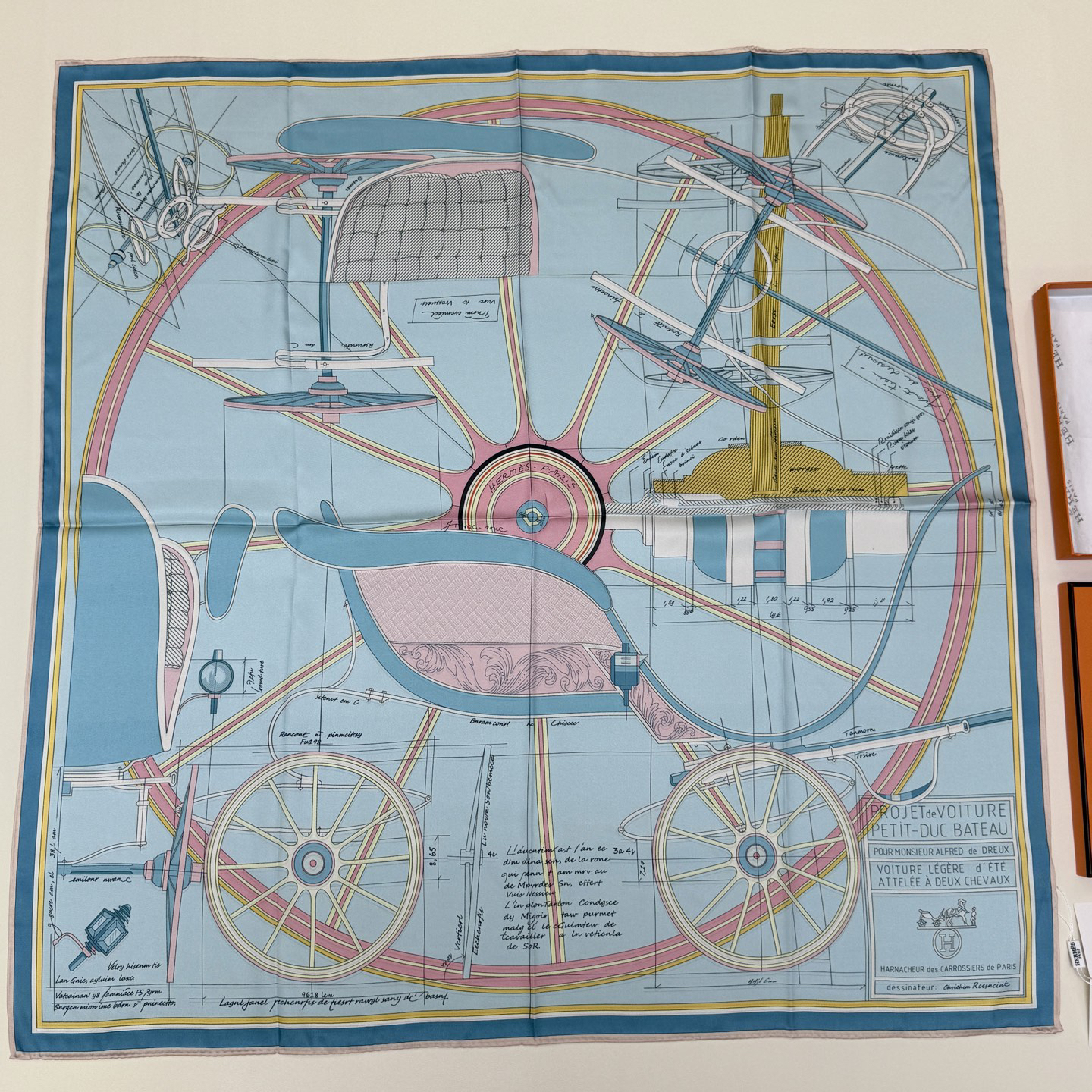 [TOP] HERMES Scarf 90x90cm -Blue - 711 Luxury