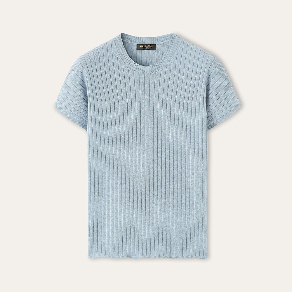 Loro Piana Coste Crewneck Baby Cashmere Licorice Root Melange Jumpers #385989
