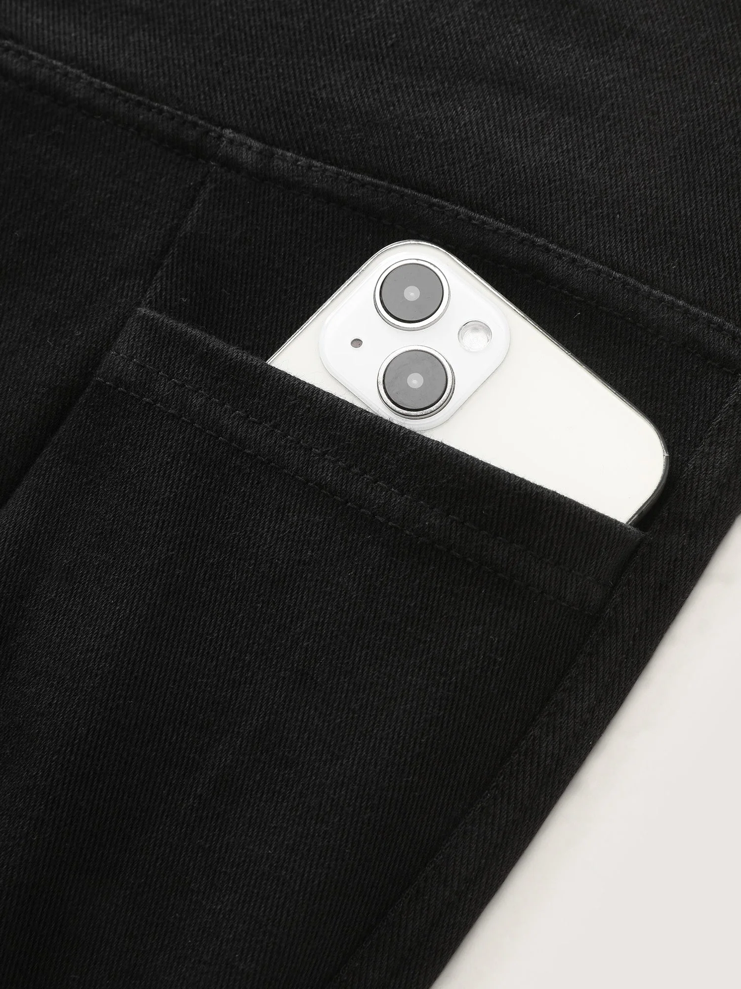 Stretchy Skinny-Fit Overlap Waist Jeans