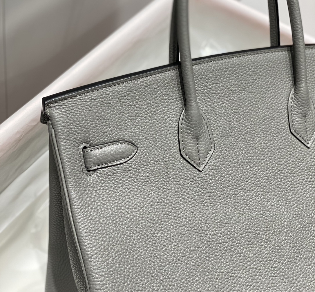 [TOP] HERMES Birkin Togo Leather 35cm - Gris Orage  & GHW