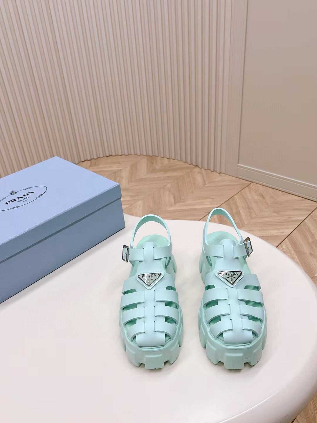 [TOP] PRADA Sandals - Mint Green - 711 Luxury