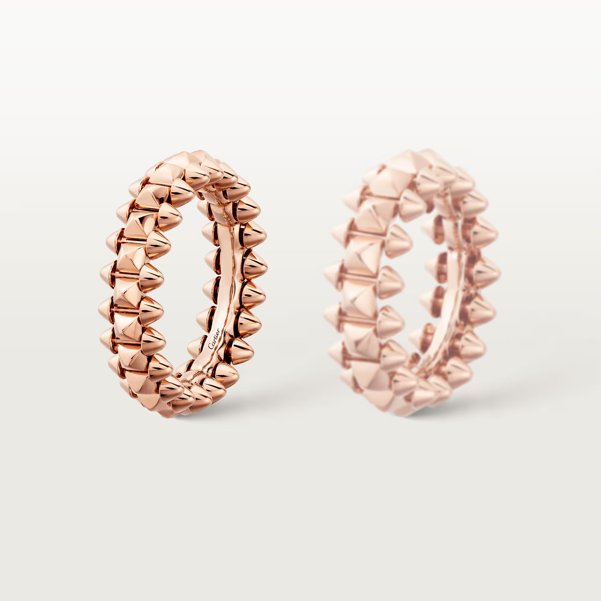 Carty Bullet Ring, Rose Gold, Single Row