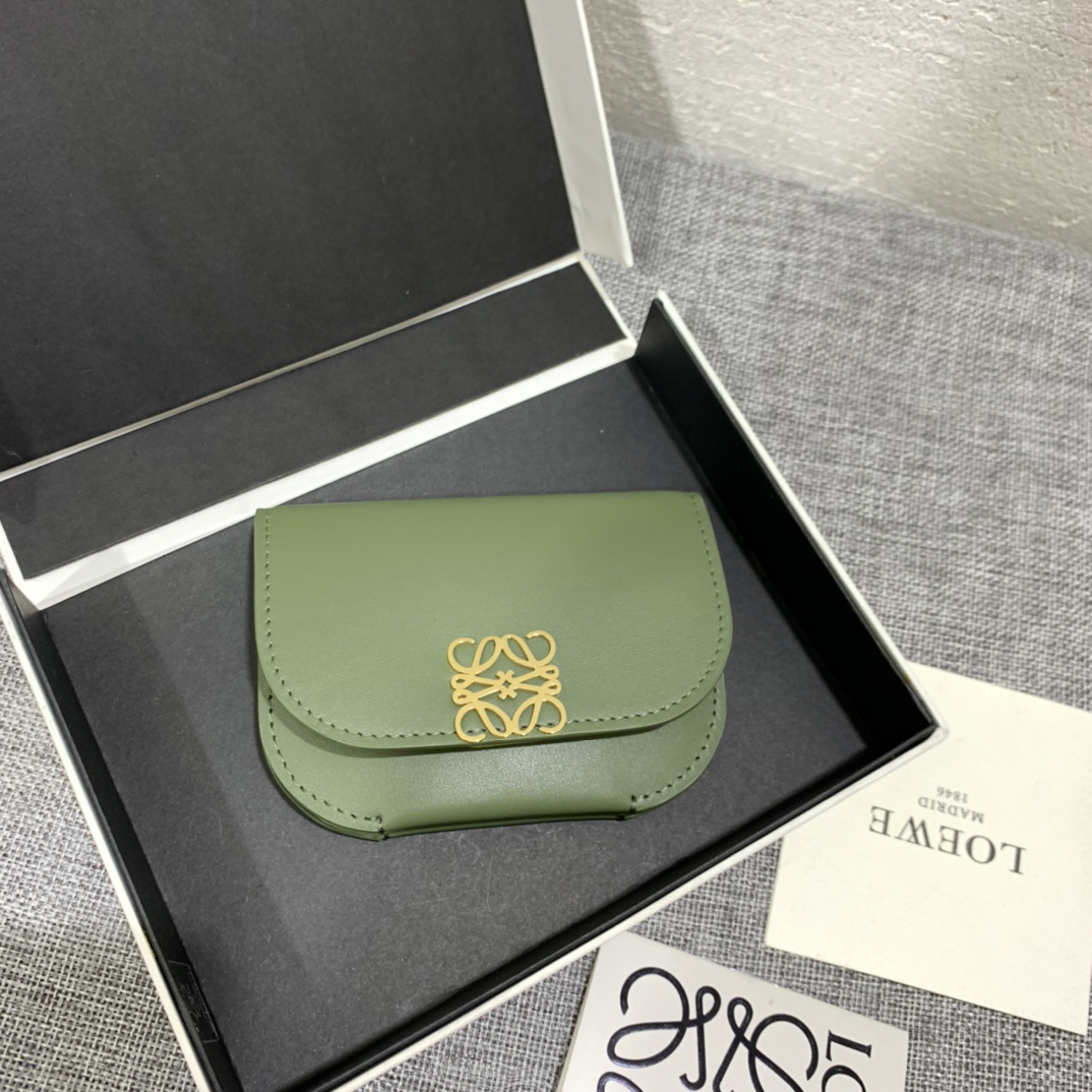 [TOP] LOEWE Wallet 11*8 cm - Green - 711 Luxury