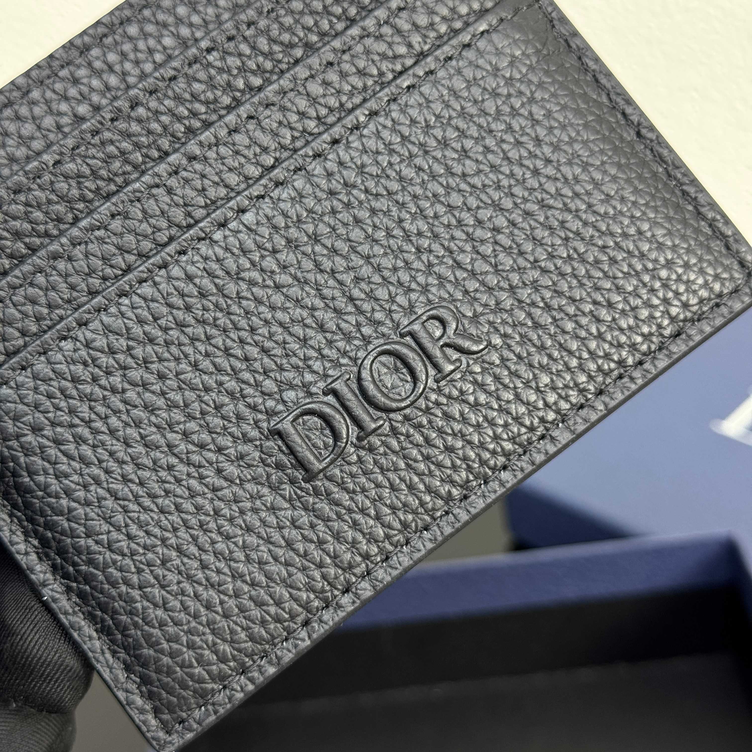 [TOP] Christian Dior Calfskin Card Holder 10x8x0.4cm - 3 Colors