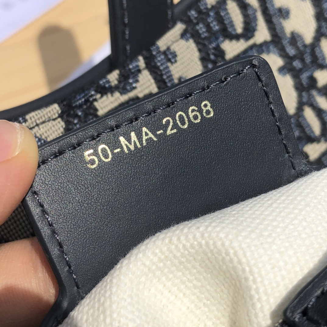 [TOP] Christian Dior Saddle Bag Oblique 25x20x6.5cm - Navy Blue