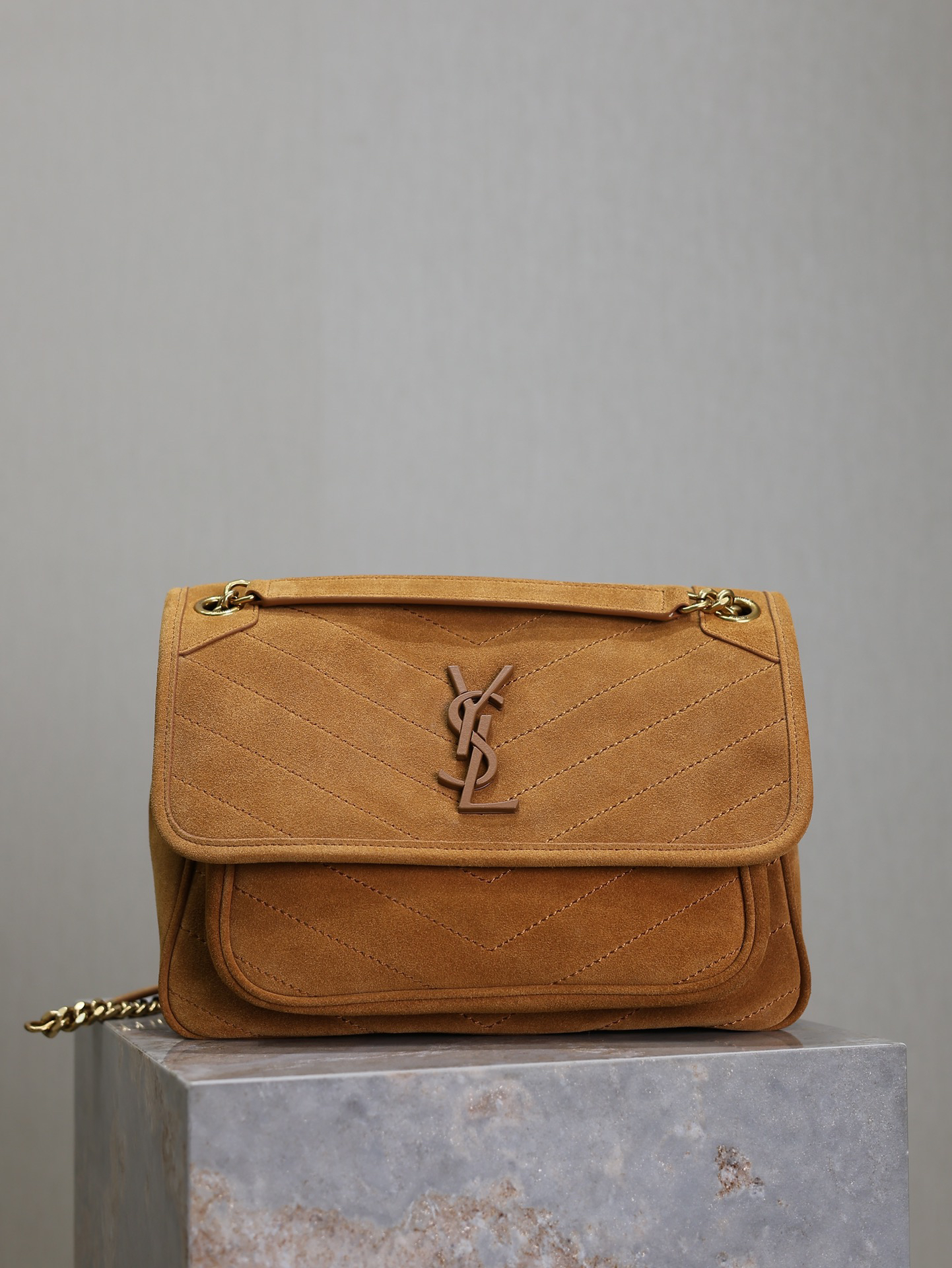 [TOP] Yves Saint Laurent YSL Niki Bag 28x20x8cm - Yellow & GHW - 711 Luxury