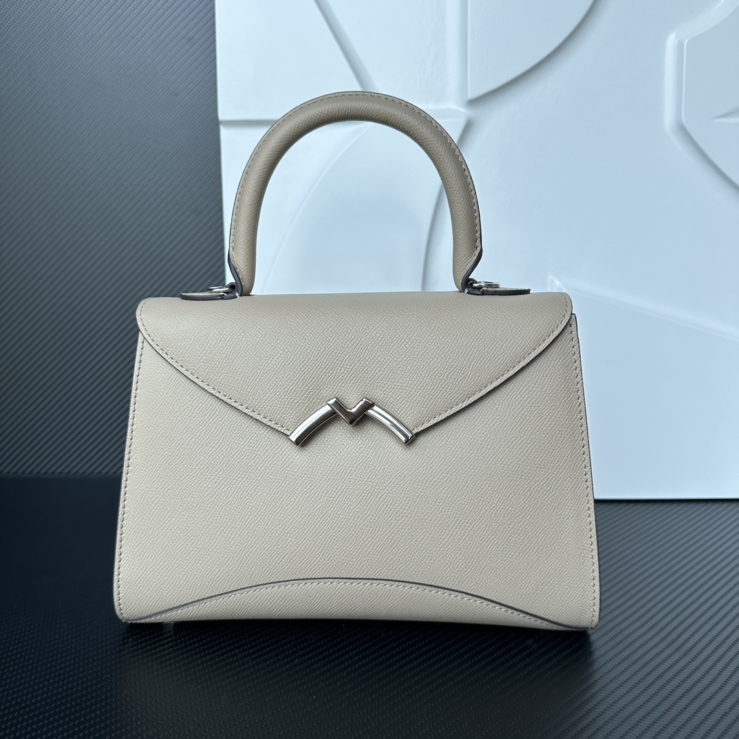 [TOP] MOYNAT Gabrielle Bag Cowhide 26x18x9cm - Gray - 711 Luxury