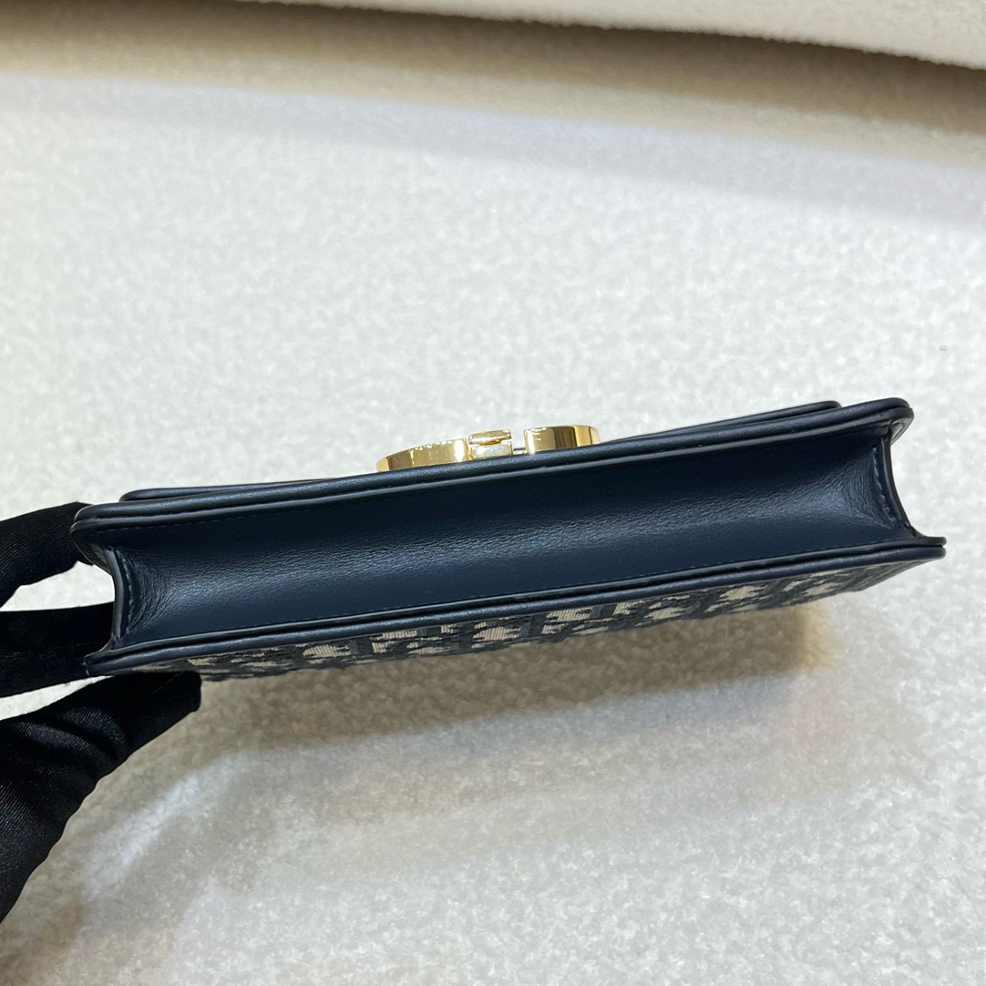 [TOP] Christian Dior Montaigne Bag Calfskin Mini 20*10*4cm - Navy Blue