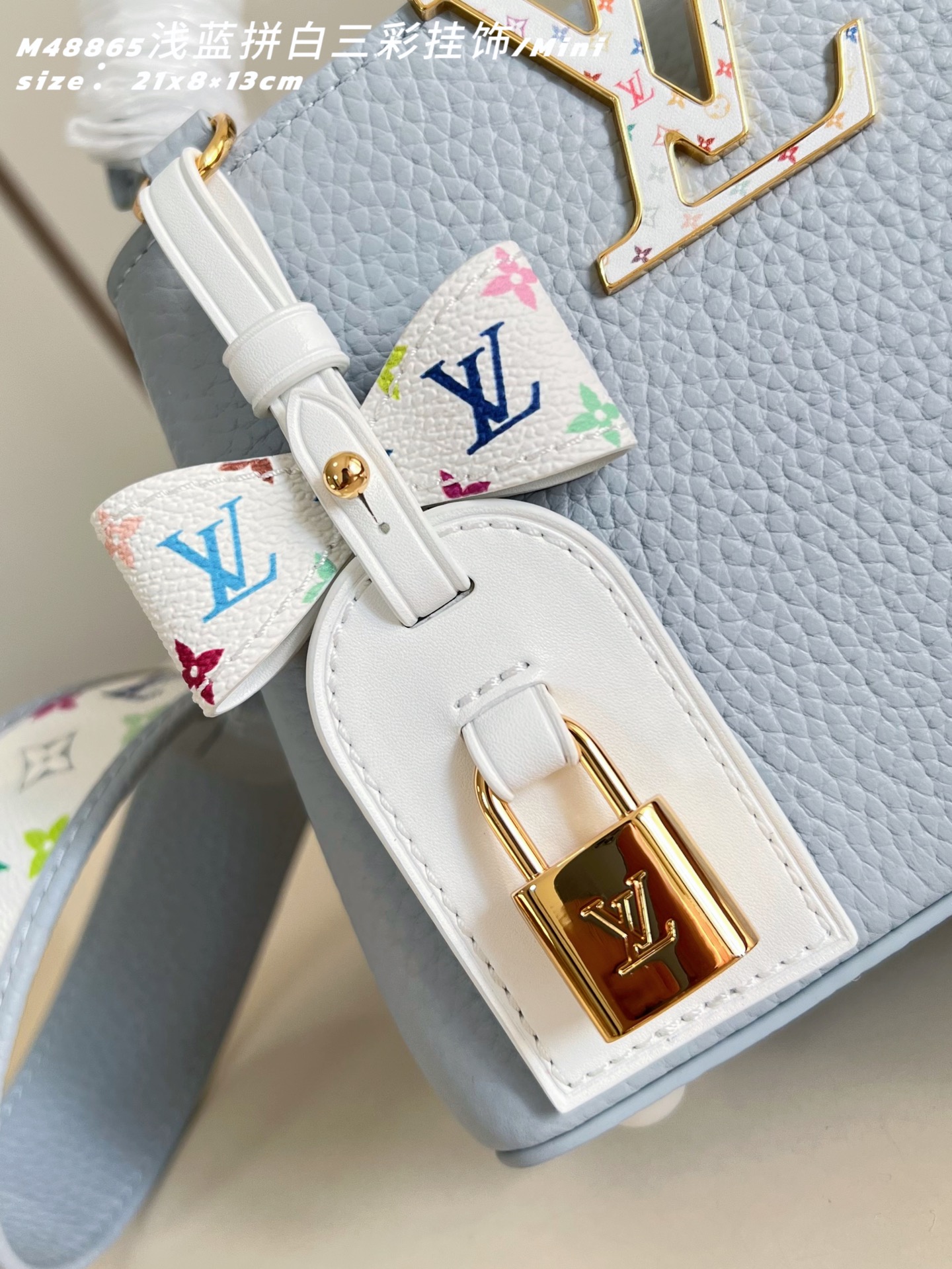 [TOP] Louis Vuitton LV Capucines Bag 21cm/27cm - Light Blue