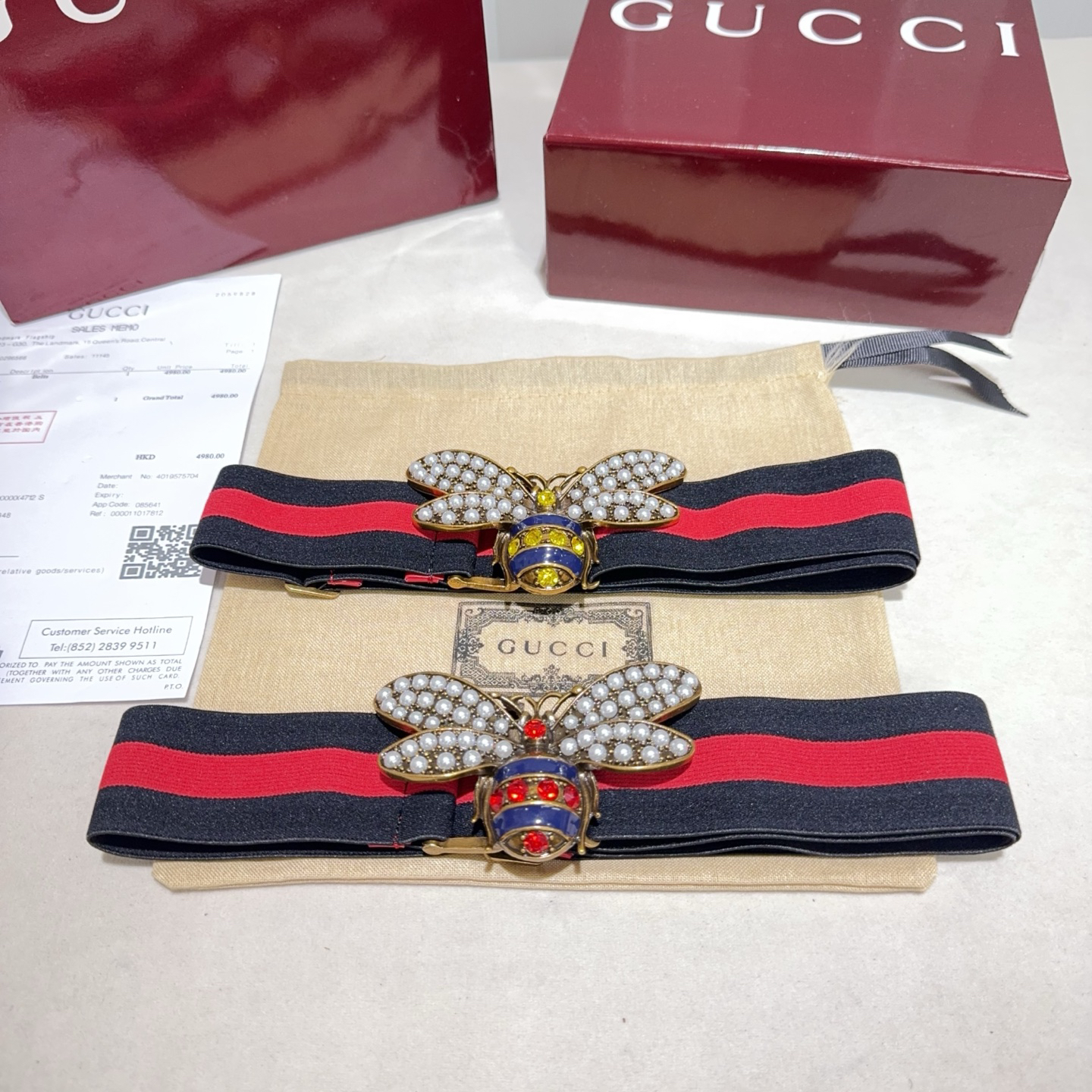 [TOP] GUCCI Elastic Nylon Fabric Belt 3.8 cm - 2 Colors - 711 Luxury