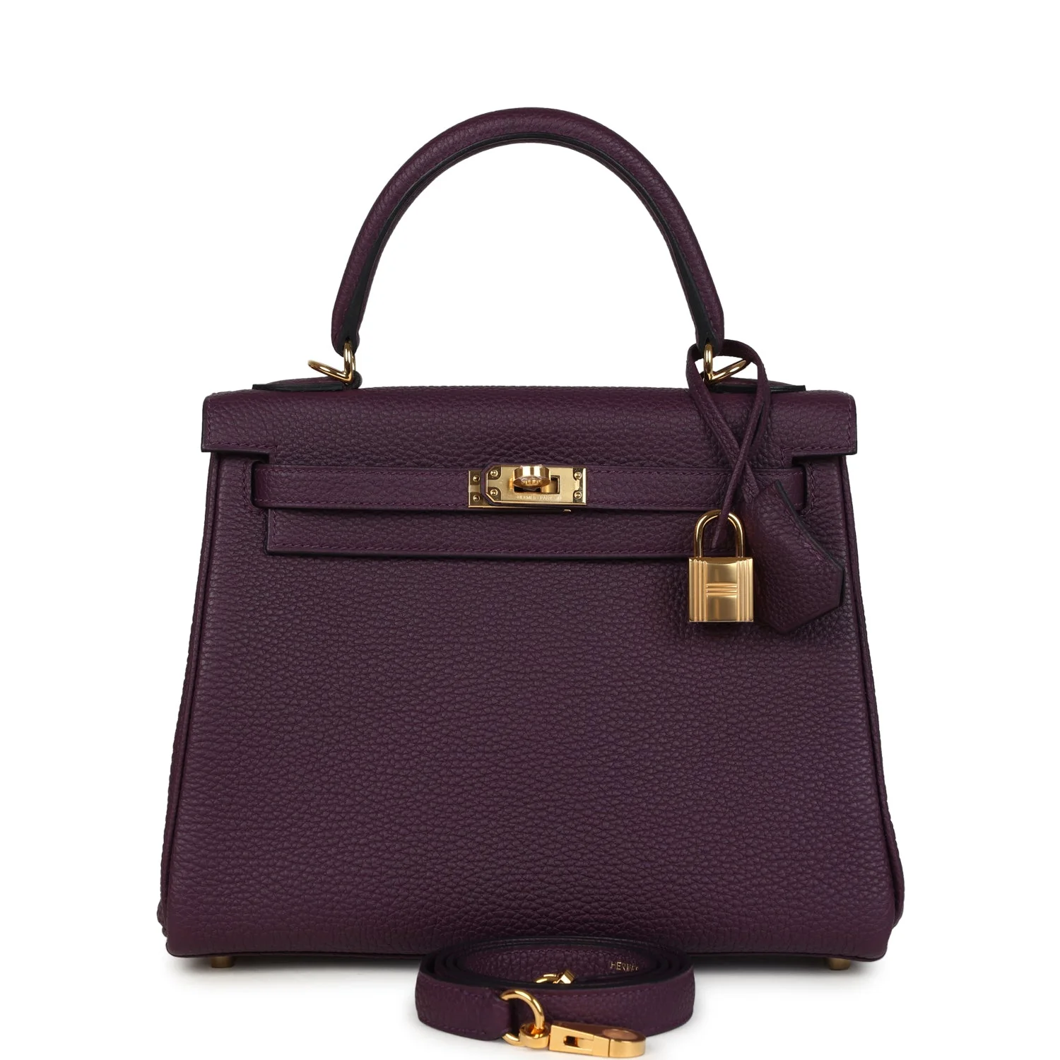 Hermes Kelly Retourne  Cassis Togo Gold Hardware