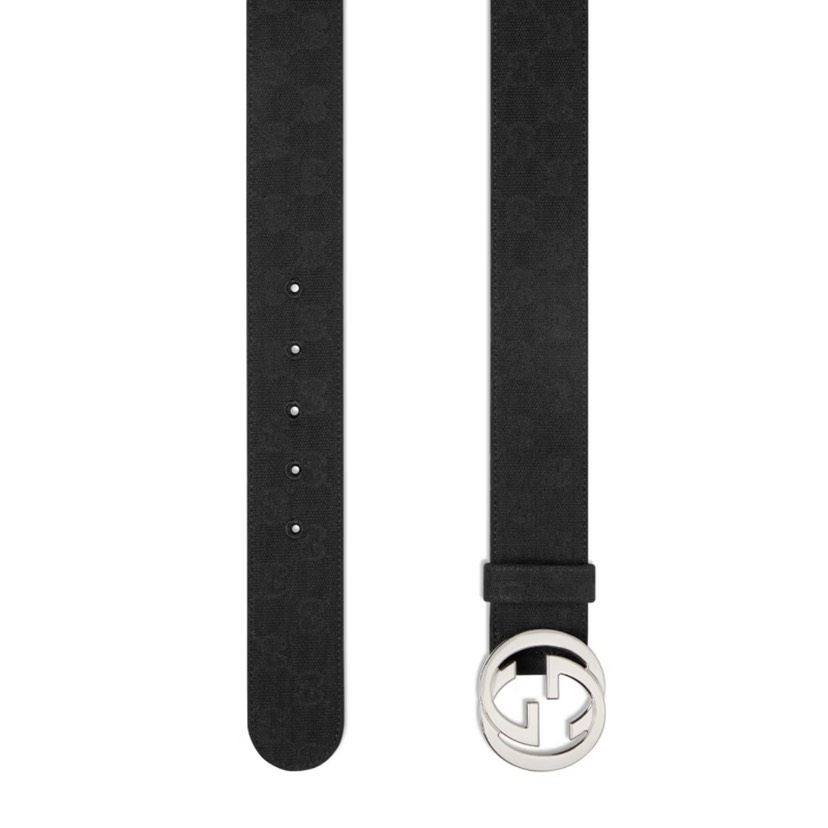 [TOP] GUCCI GG Belt Canvas - Black - 711 Luxury