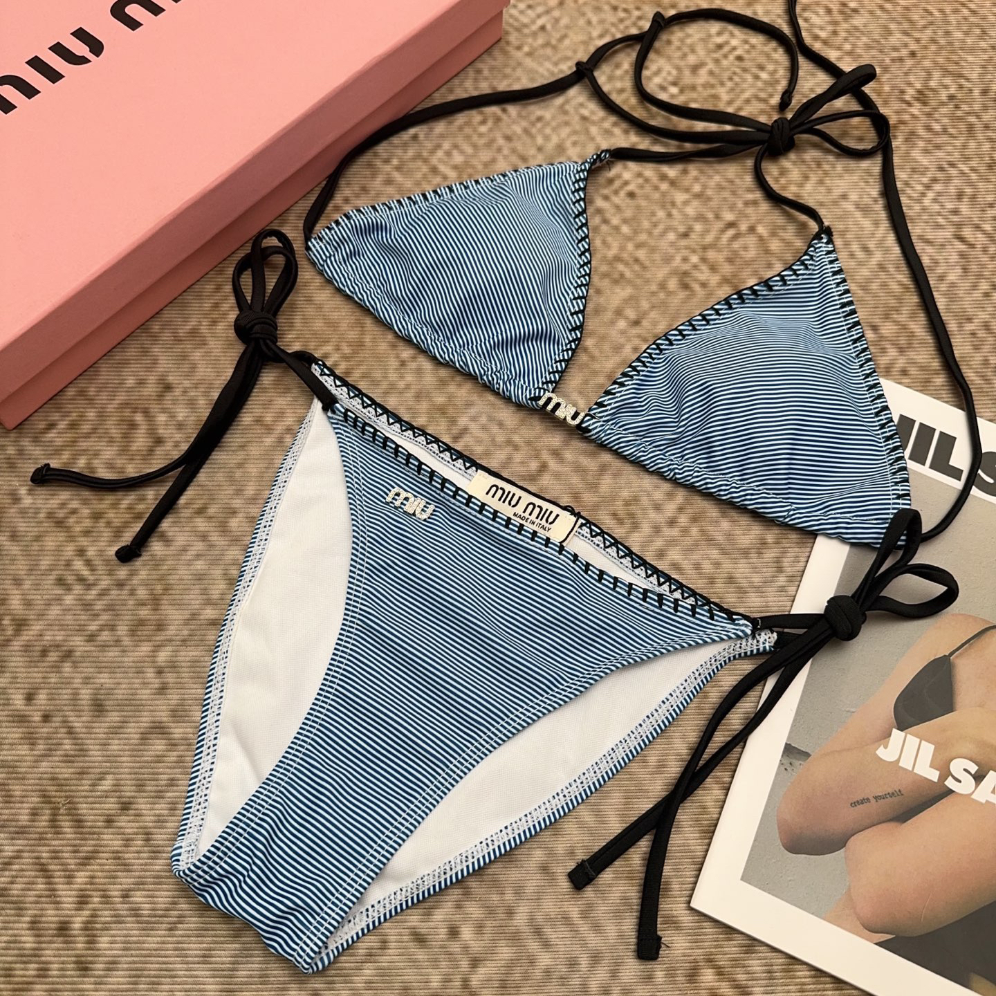 [TOP] Miu Miu Bikini Swimsuit - Blue - 711 Luxury