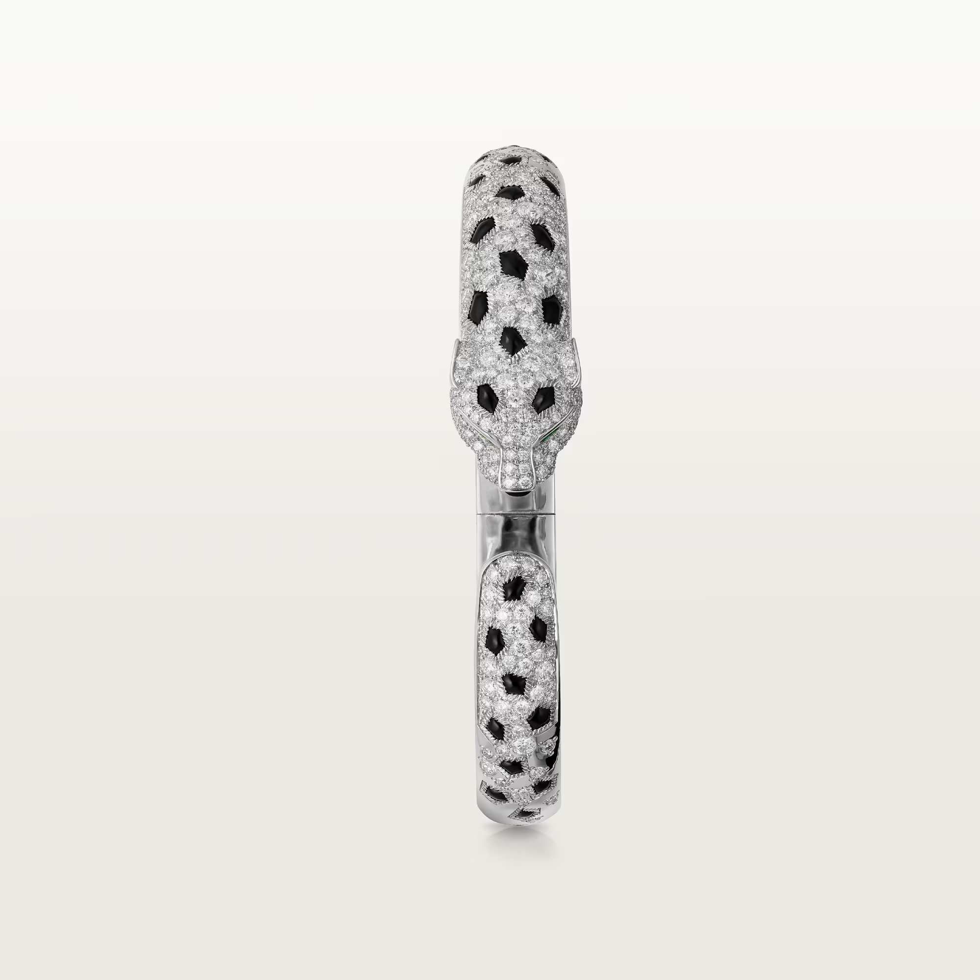 Carty Panther Motif Bracelet, White Gold, Medium Model Half-Paved