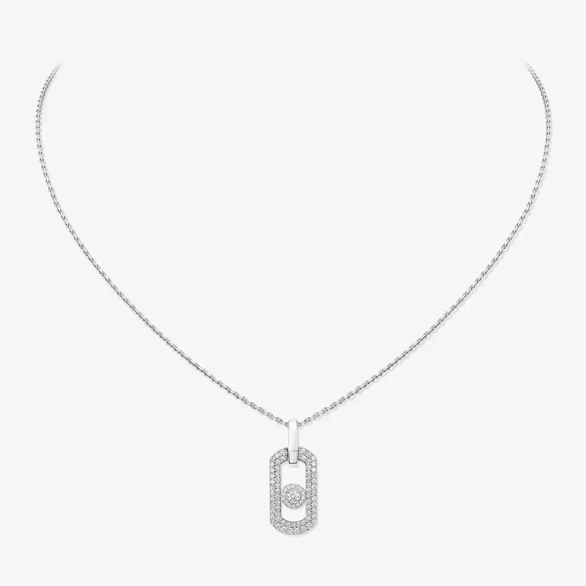 [TOP] Messika SO MOVE PAVÉ Necklace - Silver - 711 Luxury