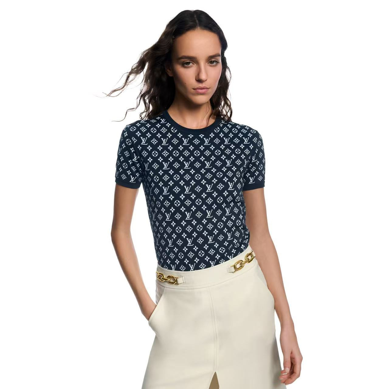Louis Vuitton Clothing LOUIS VUITTON Monogram Jacquard Knit Top #394892 View 2 | Nigo Office