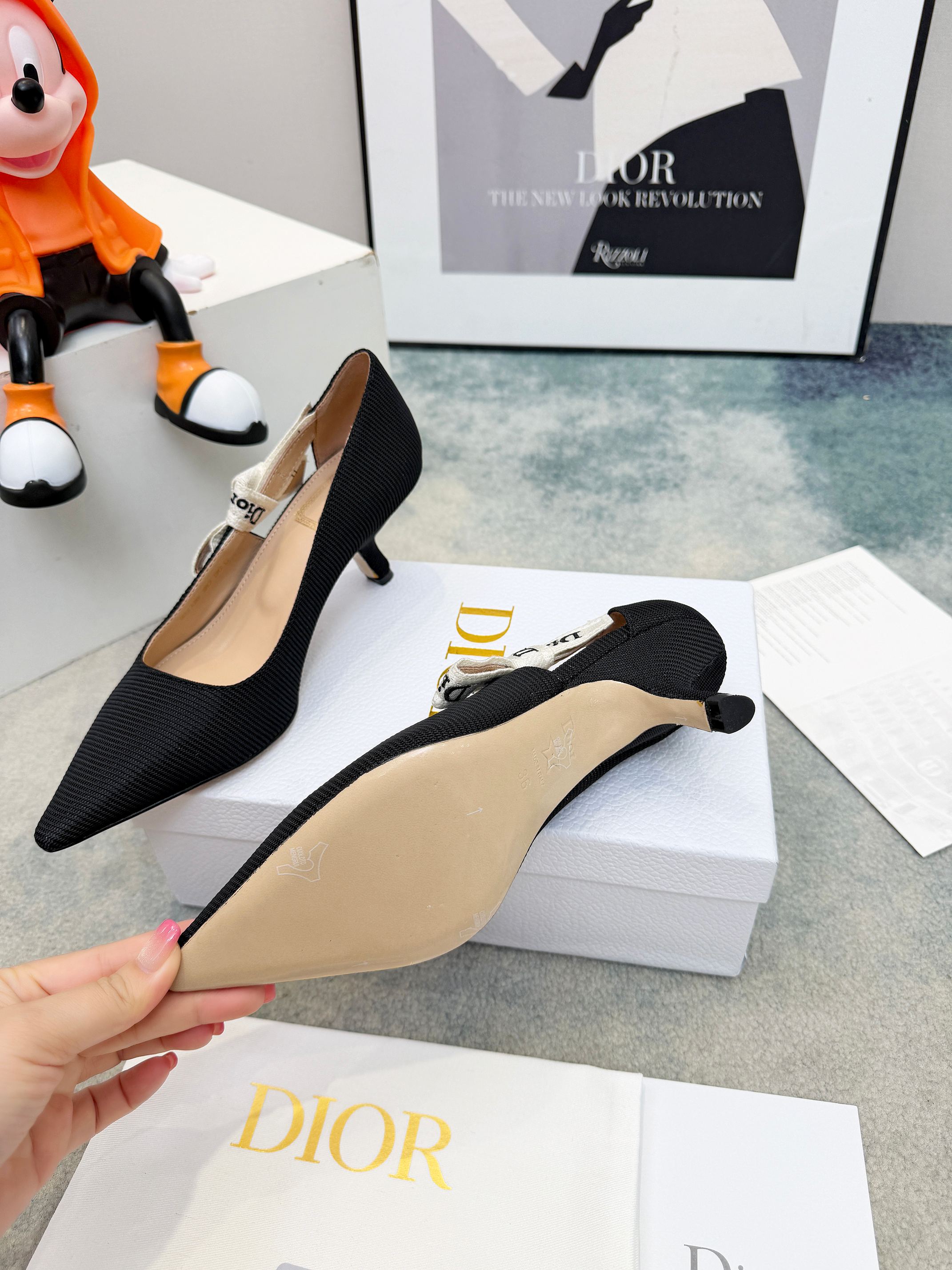 [TOP] Christian Dior High-heeled Shoes - Black - 711 Luxury