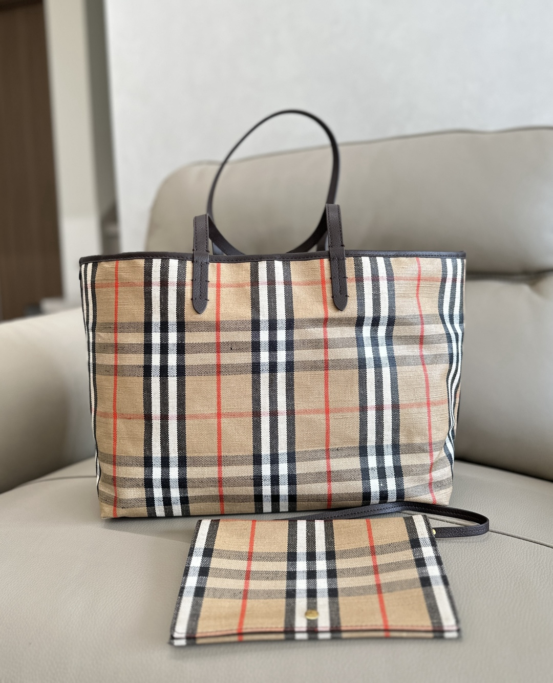 [TOP] BURBERRY Tote Bag 38x16.5x28cm - Khaki - 711 Luxury