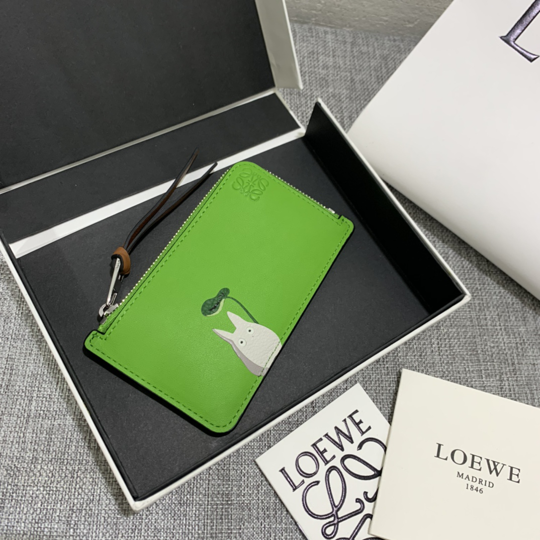 [TOP] LOEWE Card Holder  13*7.5 cm - Green - 711 Luxury