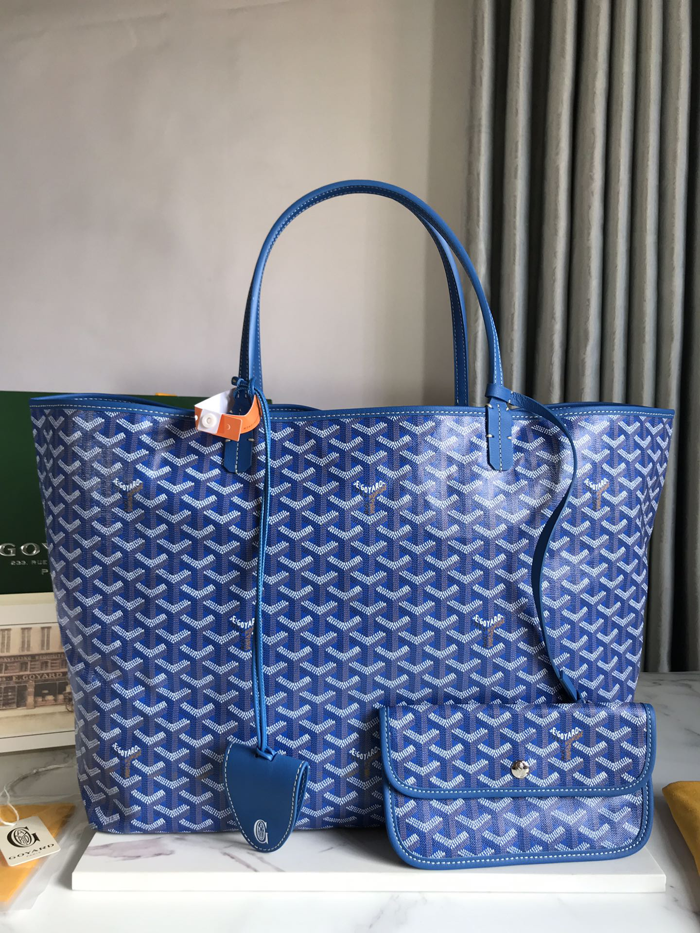 [TOP] Goyard Saint Louis Bag 40-20-32 CM - Blue - 711 Luxury