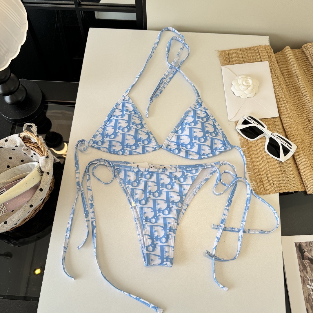 [TOP] Christian Dior Bikini Swimsuit - Blue - 711 Luxury