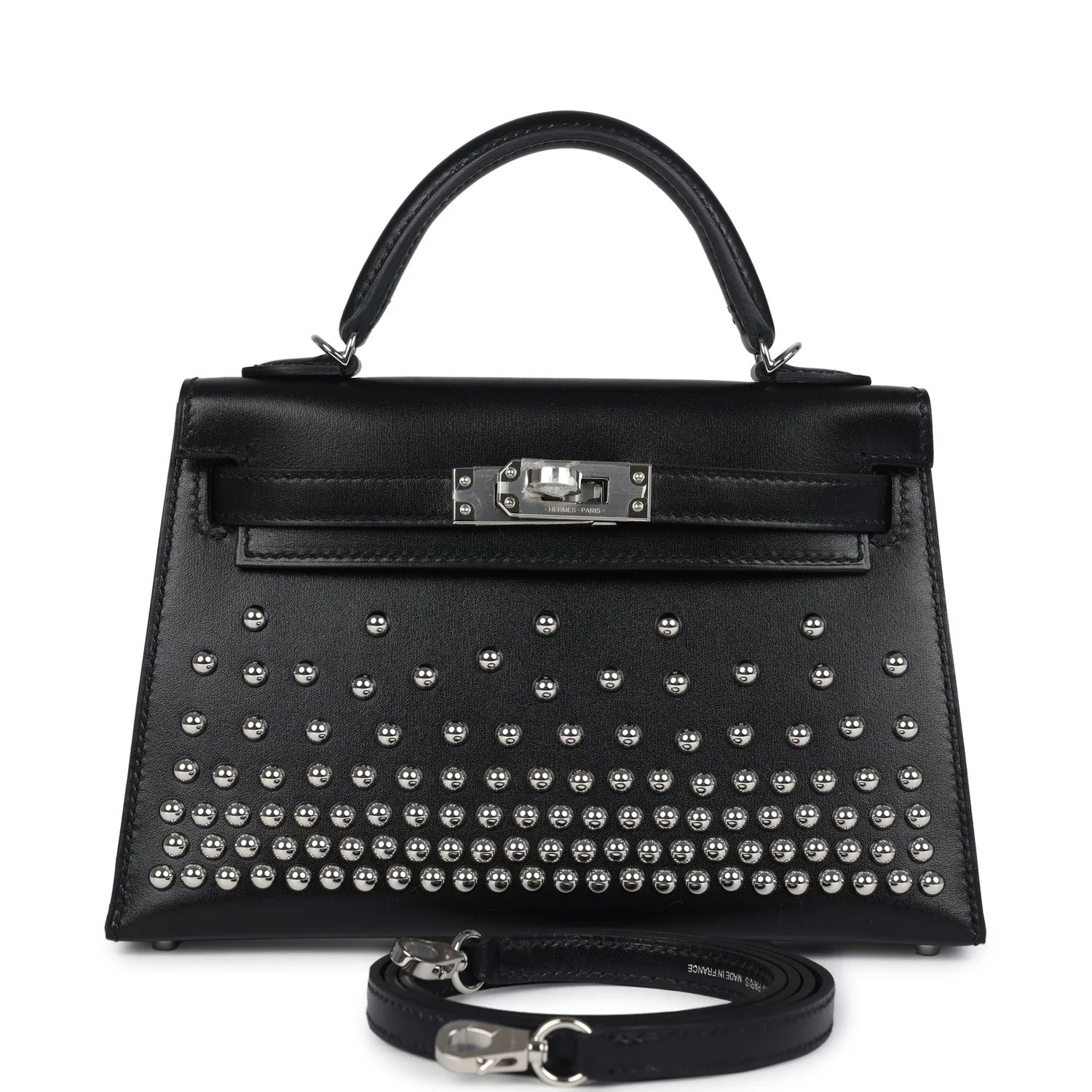 Hermes Kelly Sellier  Clout�� Black Box Palladium Hardware