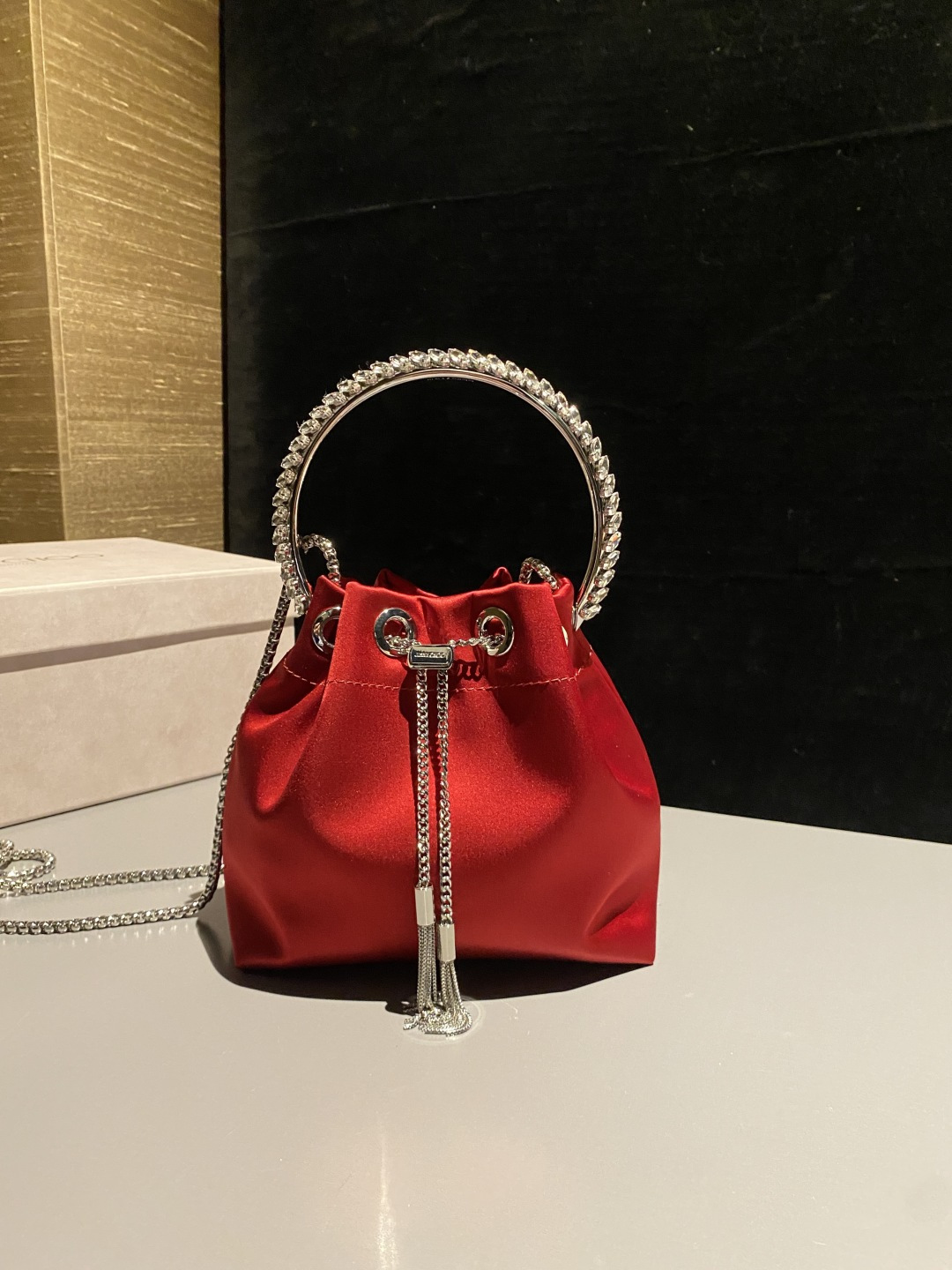 [TOP] JIMMY CHOO Bon Bon Bag 16*15*9.5CM - Red - 711 Luxury