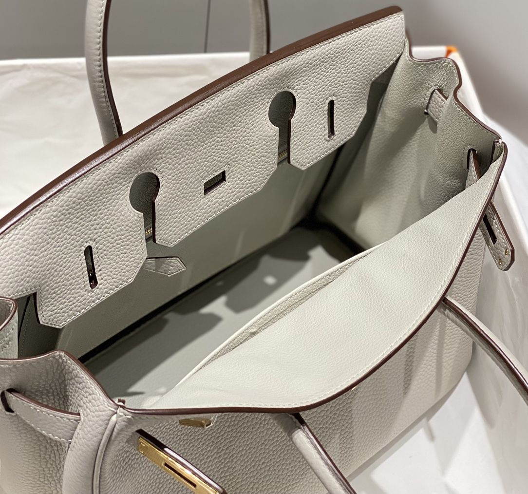 [TOP] HERMES Birkin Togo Leather 30cm - Gris Perle & GHW