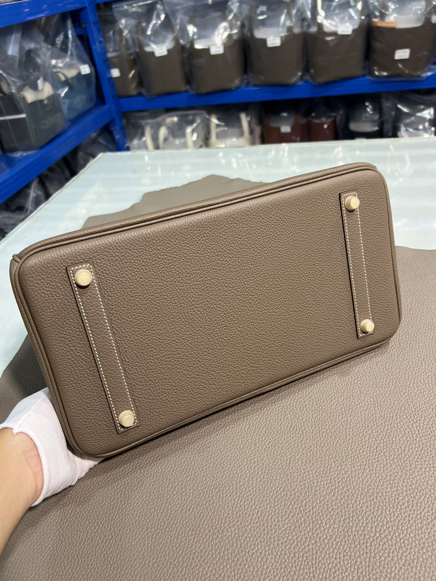 [TOP] HERMES Birkin Togo Leather 35cm - Etoupe & GHW