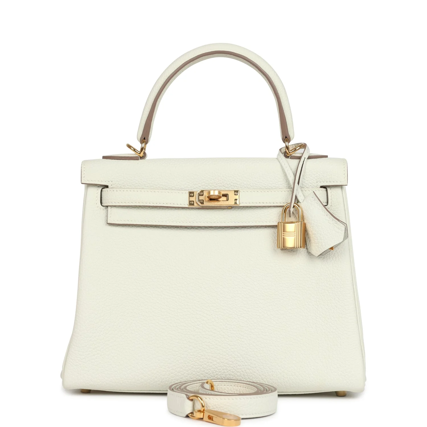 Hermes Kelly Retourne  Mushroom Togo Gold Hardware