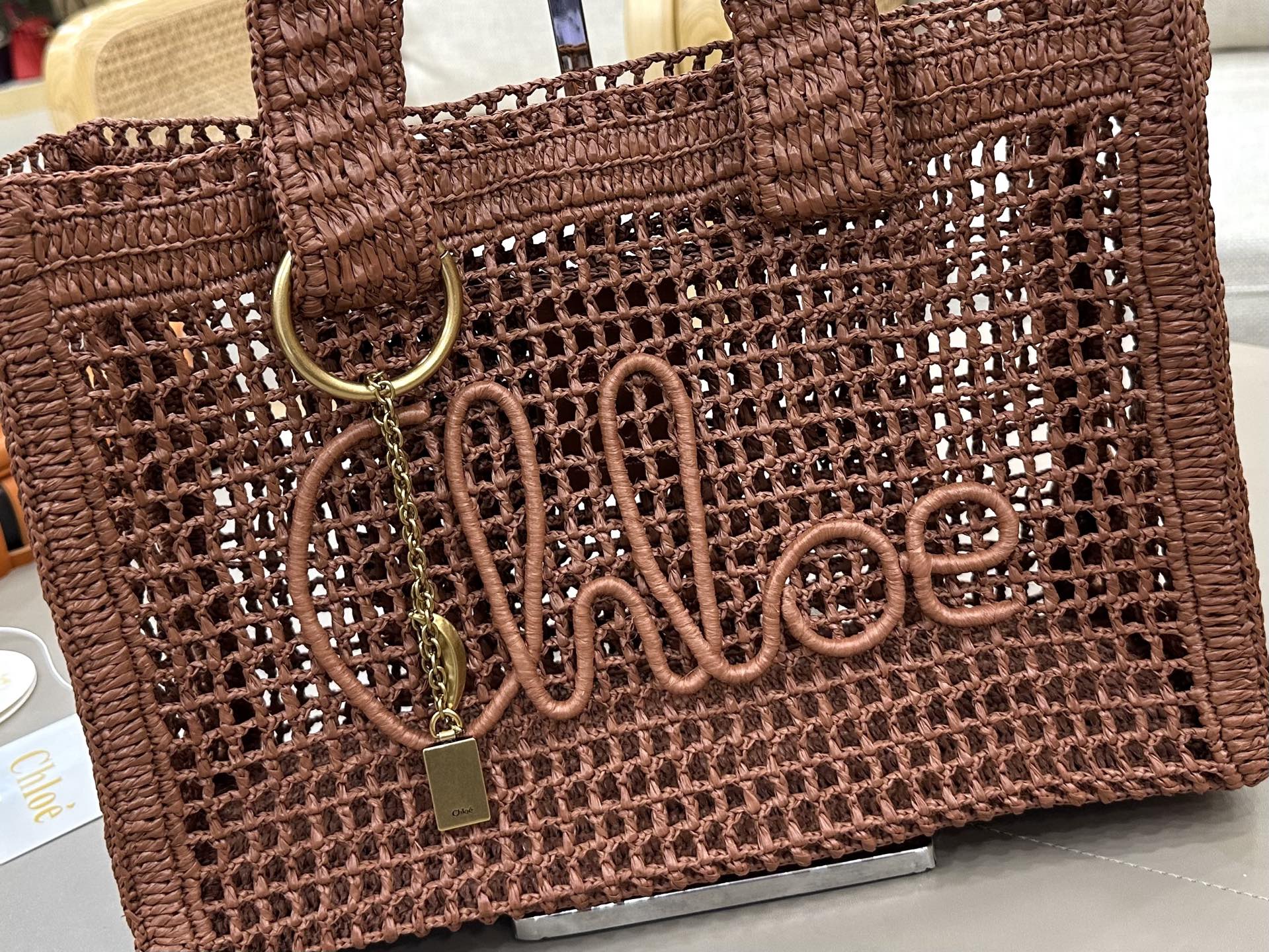 [TOP] Chloe Summer Banana Bag 37*26*13.5cm - Brown - 711 Luxury