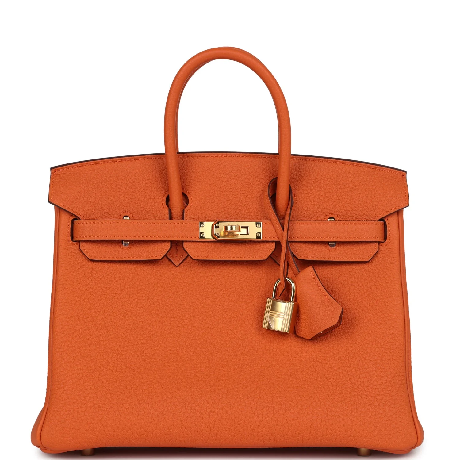 Hermes BirkinOrange Togo Gold Hardware