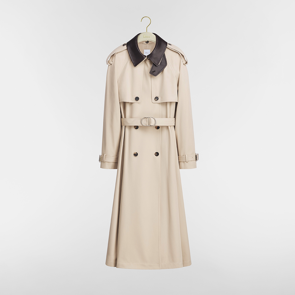 Dior beige Clothing DIOR Trench Coat Beige Cotton and Silk Gabardine #396566 | Nigo Office