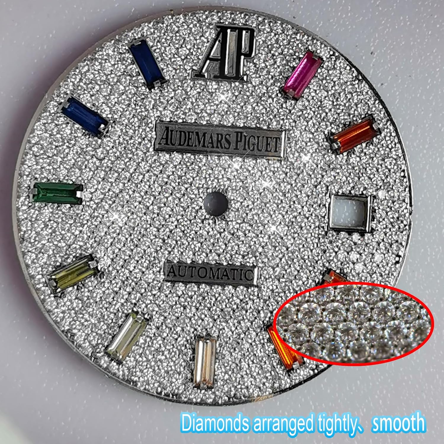 IFUNY Inlaid with moissanite Diamond Watch Dial for Audemars Piguet Royal Oak