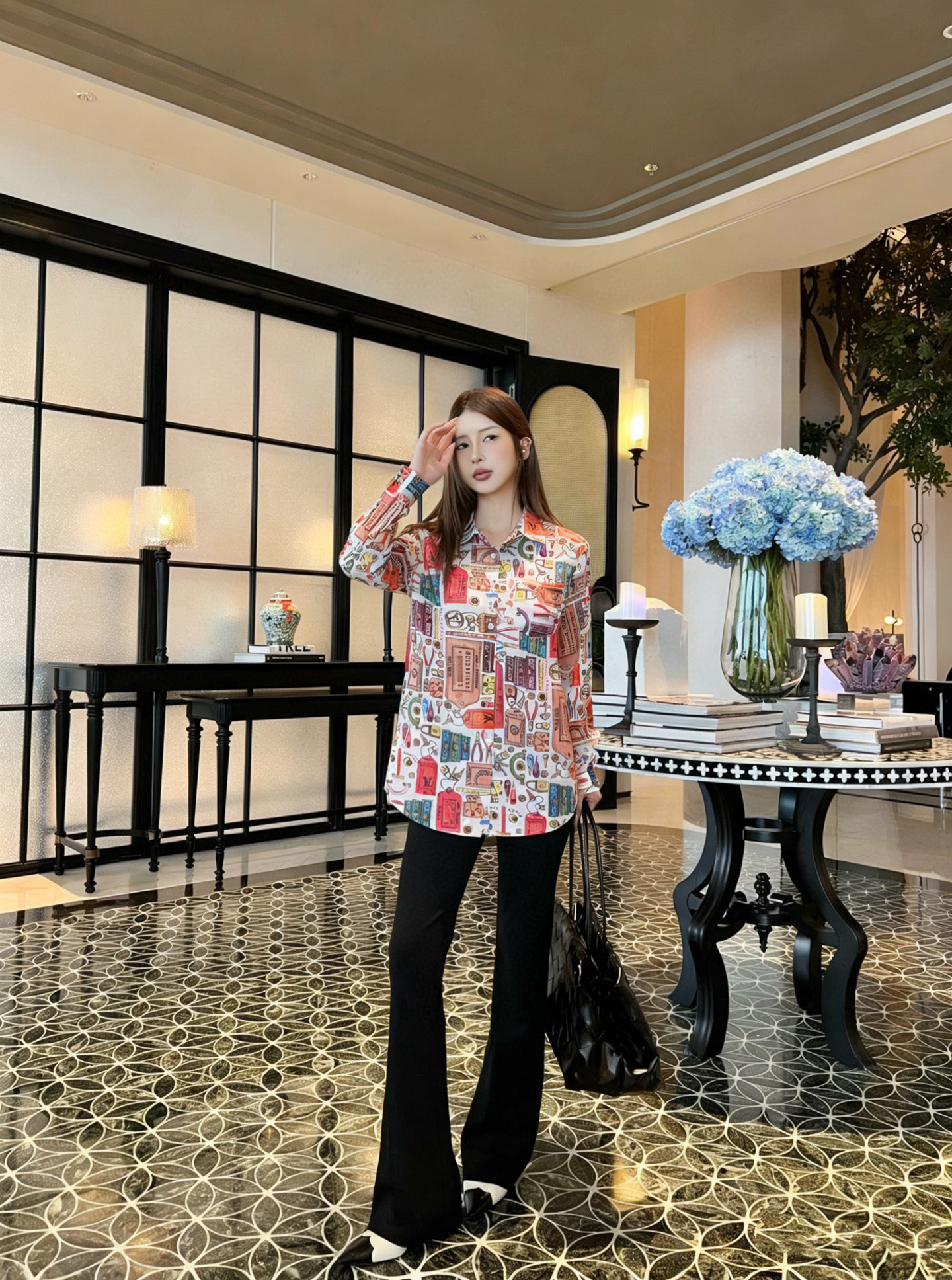 [TOP] Louis Vuitton LV  Sheer Shirt - Red