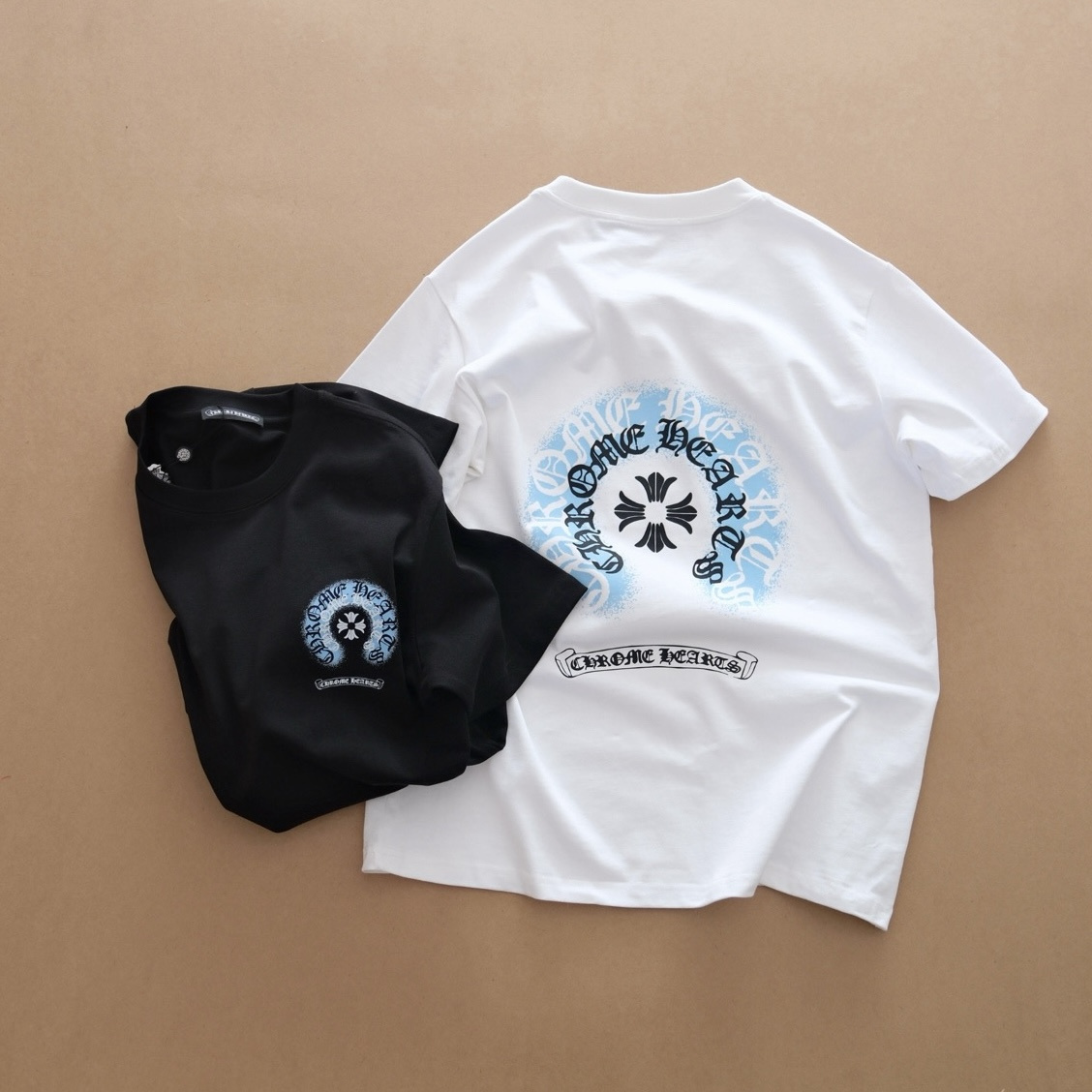 Chrome Hearts Shoes Chrome Hearts Sanskrit Horseshoe Print Round Neck Short-sleeved T-shirt #379186 | Nigo Office