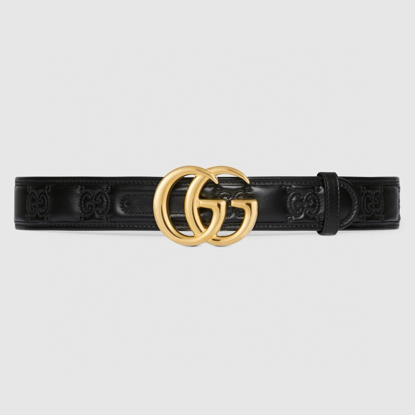 [TOP] GUCCI GG Belt 4.0cm - Black - 711 Luxury