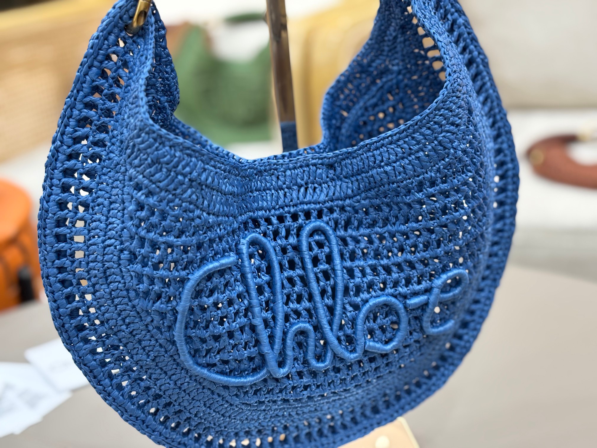 [TOP] Chloe Summer Banana Hobo Bag 36*21.5cm - Blue - 711 Luxury