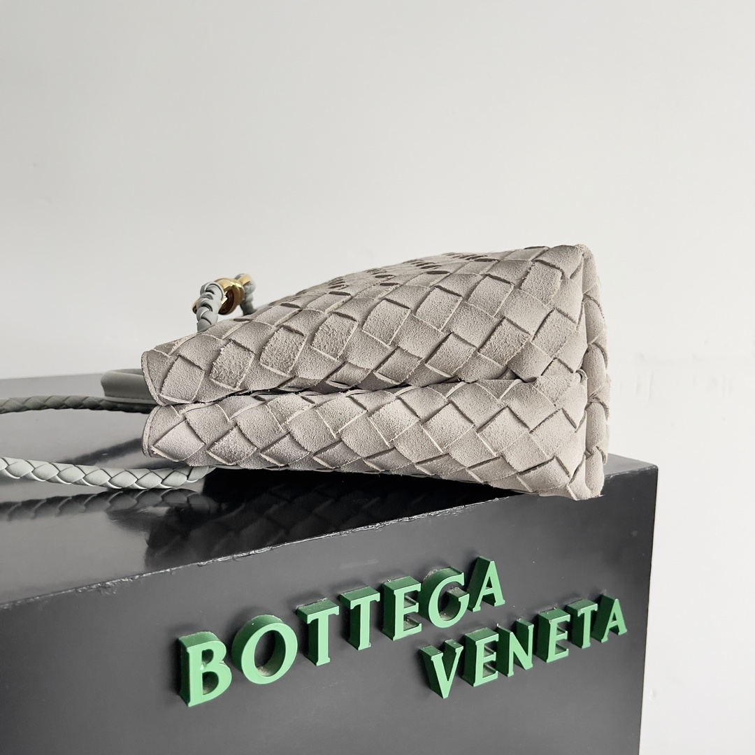 [TOP] Bottega Veneta BV Andiamo Bag Lambskin 25x22x10.5cm - Gray - 711 Luxury