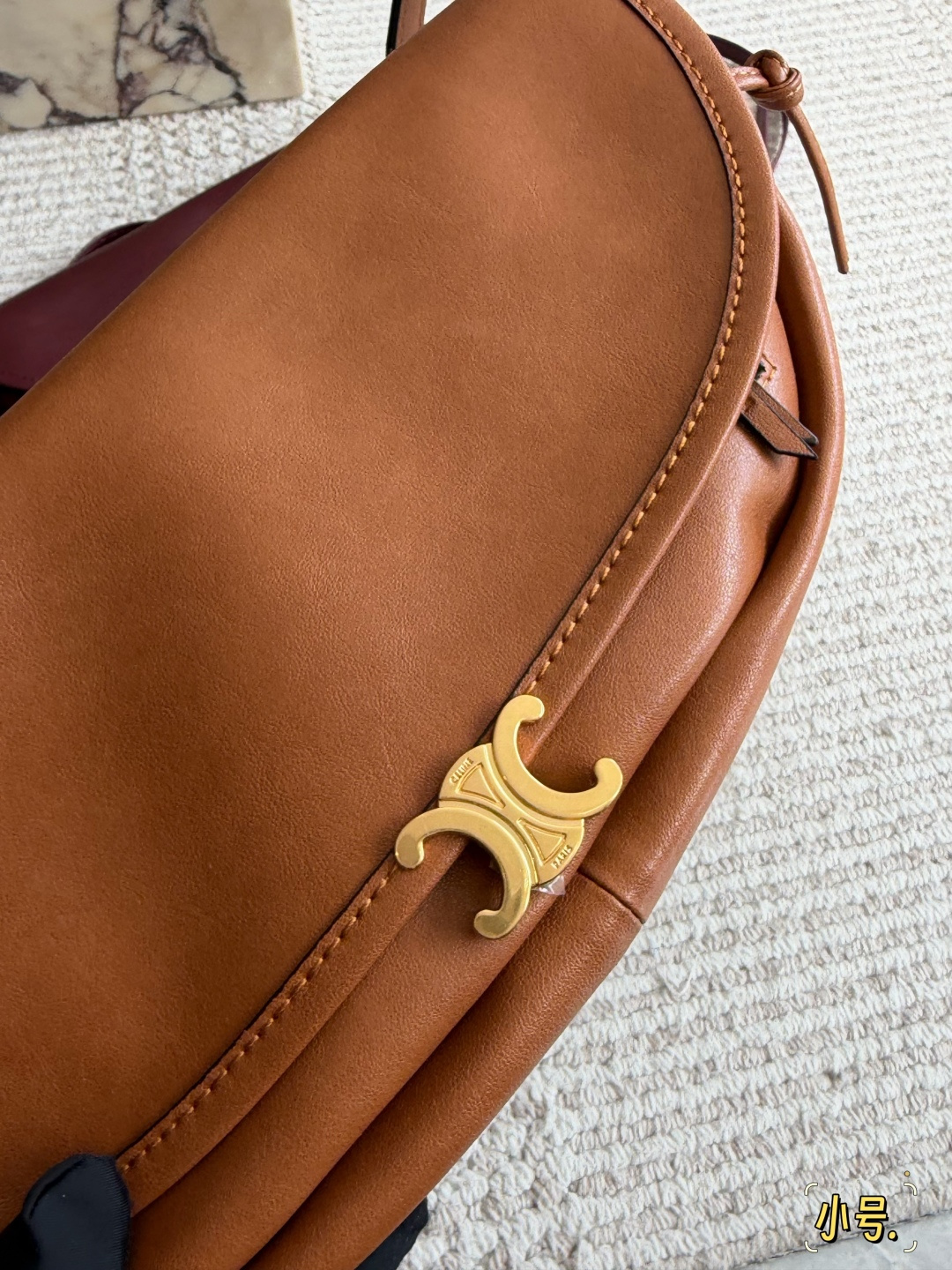 Celine Tan Leather Crossbody Bag with Gold-tone Hardware (Replica)