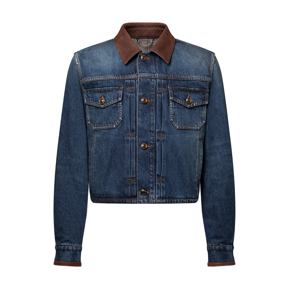 Louis Vuitton Clothing LOUIS VUITTON Denim Jacket and Pants With Leather Signature Details 1AJUYT #393755 View 2 | Nigo Offic