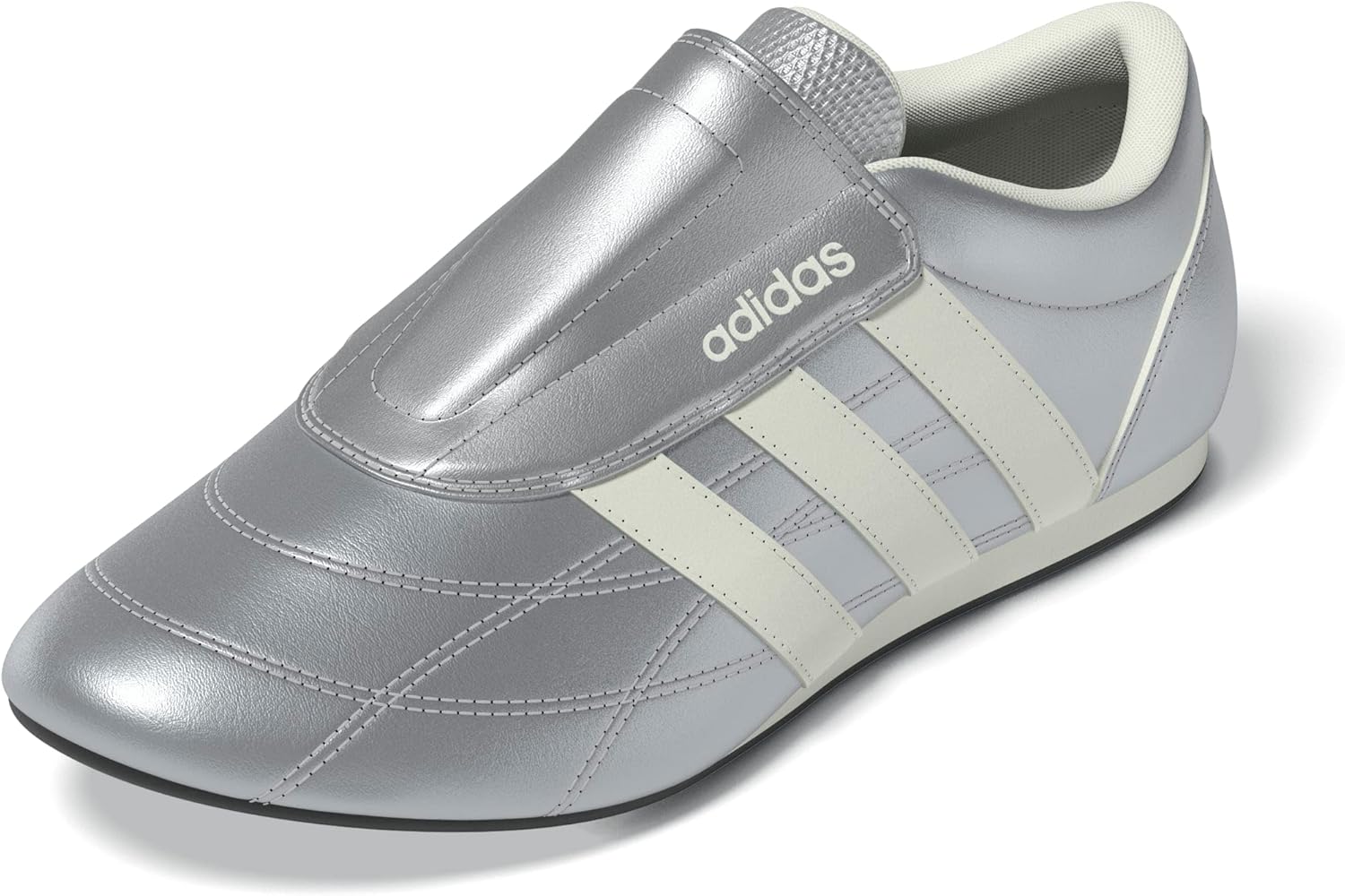 adidas Womens Tekwen Slip On Sneakers Shoes Casual - Silver