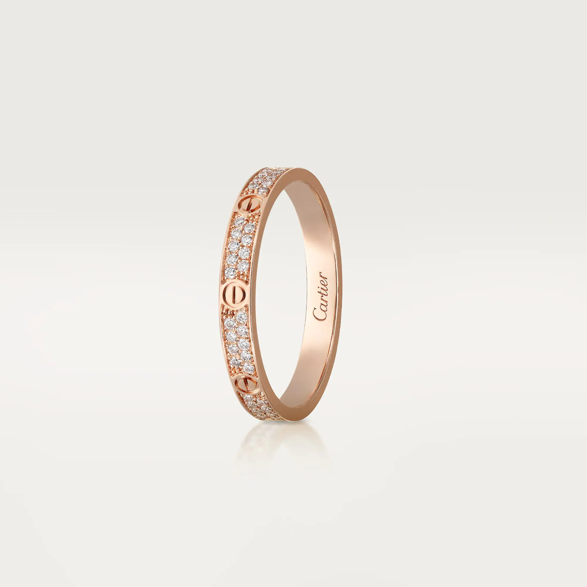 Carty Love Stardust Ring ,Rose Gold ,Full Pave Moissanite,Small Model