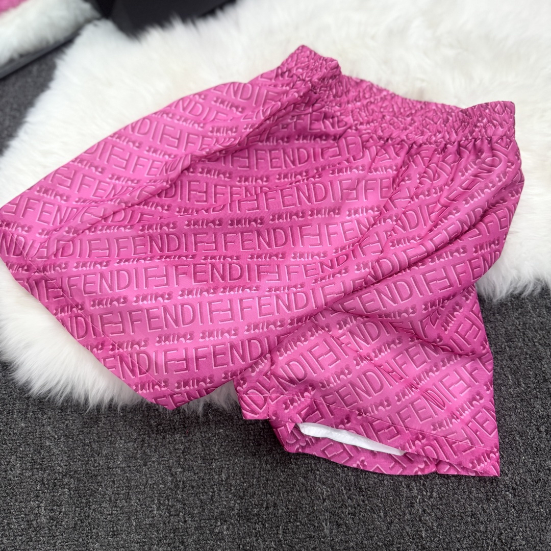 [TOP] FENDI Shirt + Shorts Suit - Pink