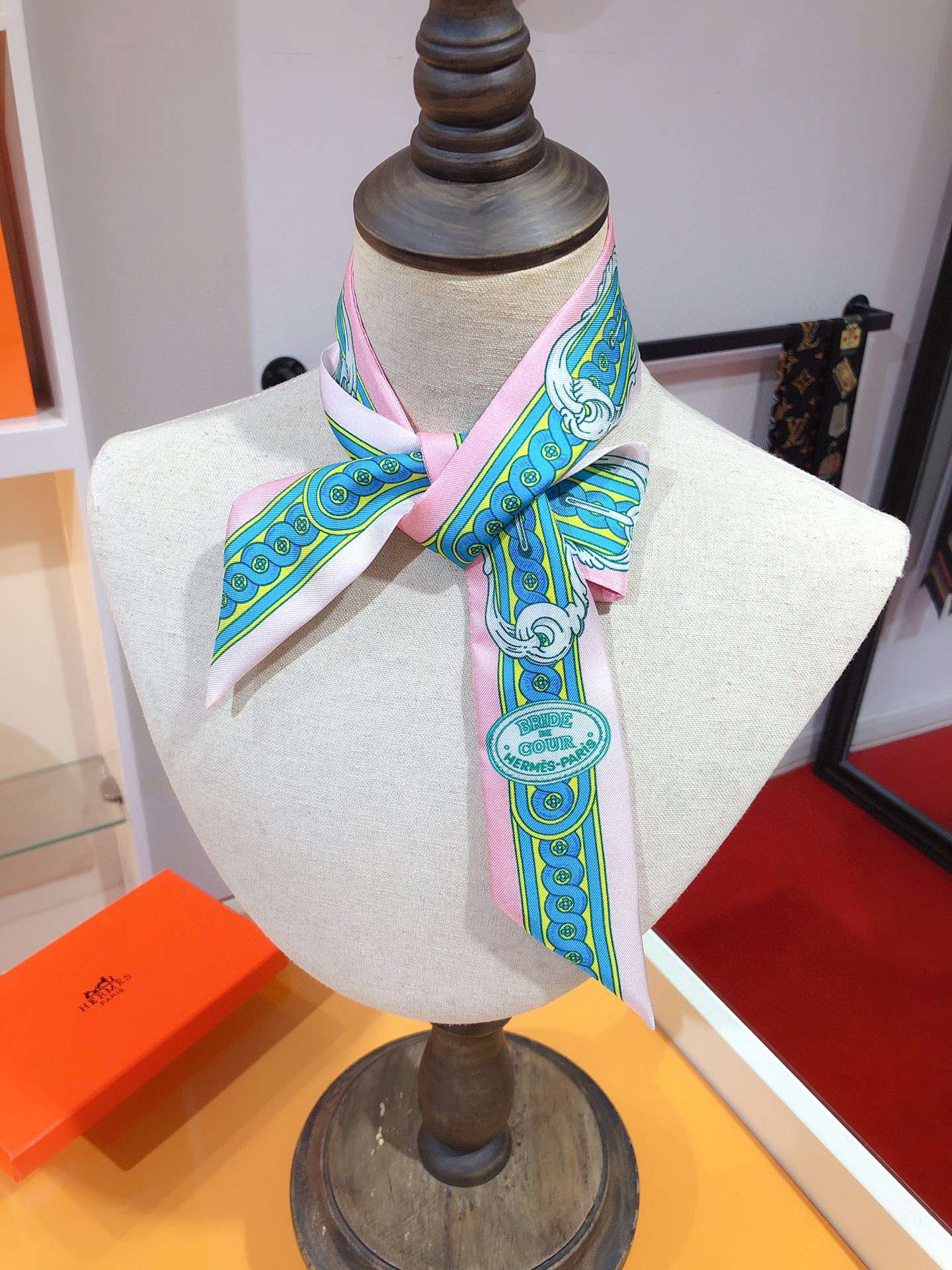 [TOP] HERMES Twilly Scarf - Blue - 711 Luxury